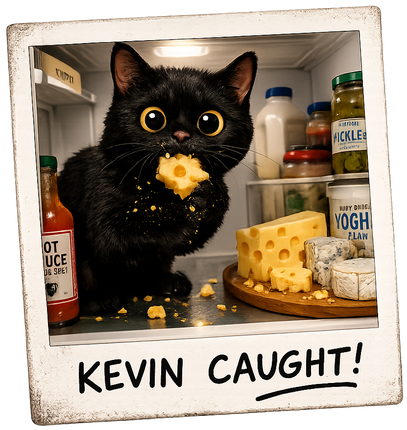 Kevin caught inside a refrigerator with stolen cheese