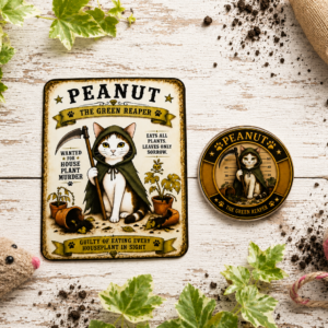 Personalised Cat Crimes Badge & Character Card – Premium Boss Edition